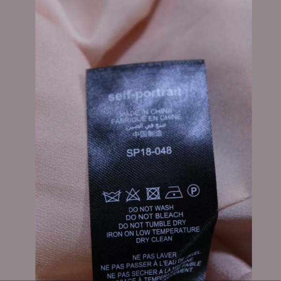 Self Portrait Nude Stripe Pleated Ruffle Sleeve MIDI Dress NWT $440 6 - Picture 10 of 13